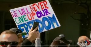 Police and Protesters in Australia