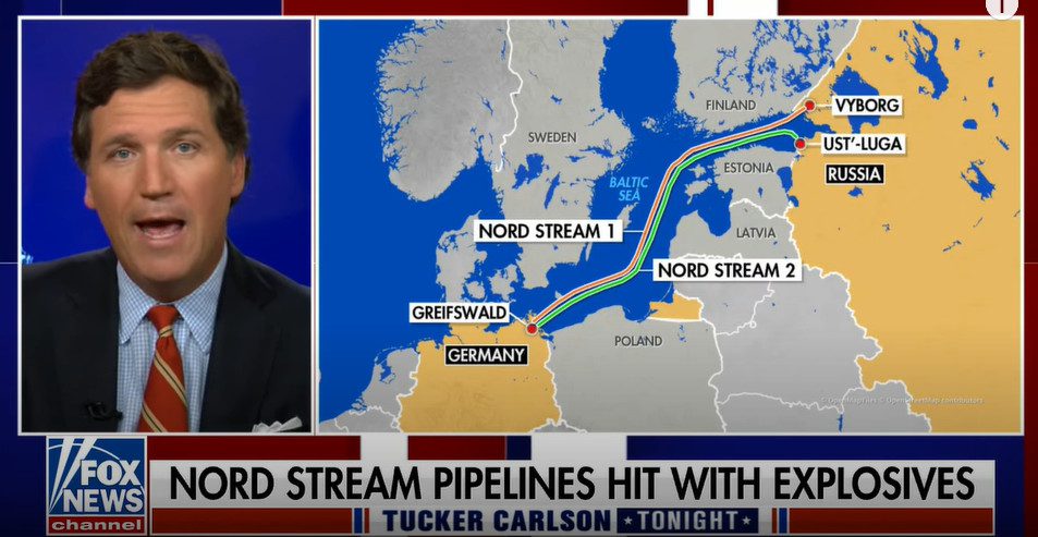 Tucker Carlson discuses the Nord Stream Sabotage event.
