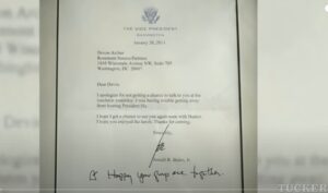 Letter from Biden to Devon Archer